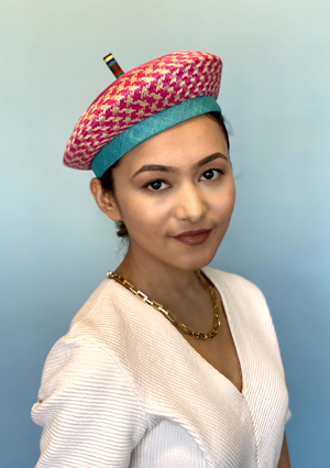 Designer hat Carnival Beret by Louise Macdonald Milliner (Melbourne, Australia)