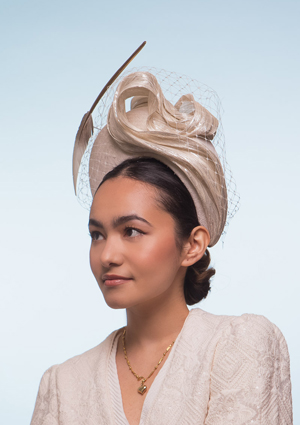 Designer hat Cressida Halo by Louise Macdonald Milliner (Melbourne, Australia)