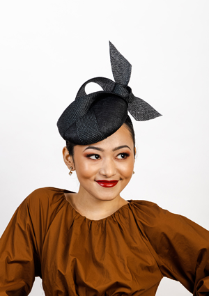 Designer hat Onyx Beret by Louise Macdonald Milliner (Melbourne, Australia)
