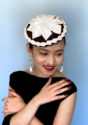 Designer hat Origami Beret by Louise Macdonald Milliner (Melbourne, Australia)