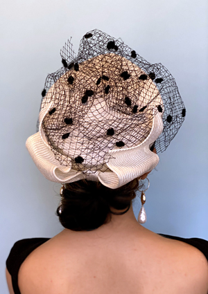 Designer hat Patsy by Louise Macdonald Milliner (Melbourne, Australia)