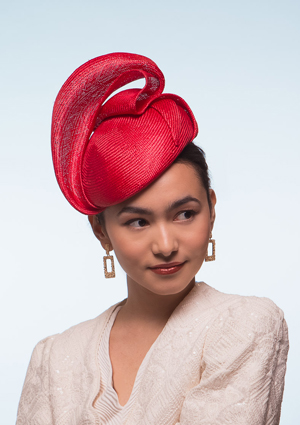 Designer hat Red Giulia Beret by Louise Macdonald Milliner (Melbourne, Australia)