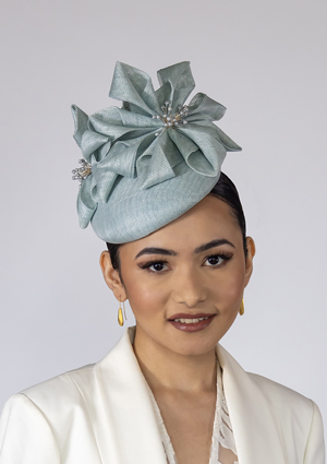 Designer hat Pale Blue Astra by Louise Macdonald Milliner (Melbourne, Australia)