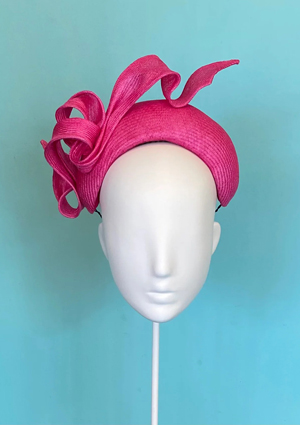 Designer hat Pink Halo by Louise Macdonald Milliner (Melbourne, Australia)