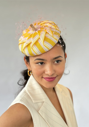 Designer hat Banana Sundae Beret by Louise Macdonald Milliner (Melbourne, Australia)