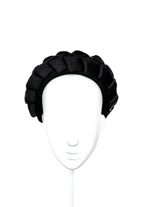 Designer hat Carmen Headband in Black by Louise Macdonald Milliner (Melbourne, Australia)