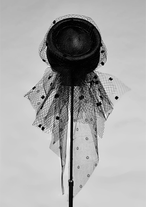 Designer hat Channing Pillbox by Louise Macdonald Milliner (Melbourne, Australia)