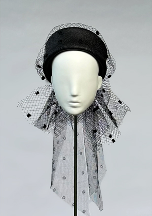 Designer hat Channing Pillbox by Louise Macdonald Milliner (Melbourne, Australia)