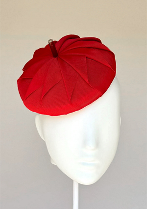 Designer hat Cherry Beret by Louise Macdonald Milliner (Melbourne, Australia)