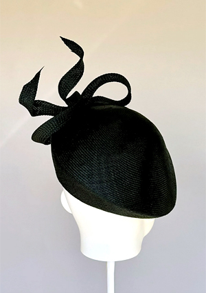 Designer hat Ebony Beret by Louise Macdonald Milliner (Melbourne, Australia)