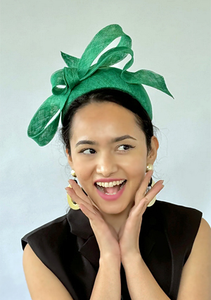 Designer hat Emerald Bandeau by Louise Macdonald Milliner (Melbourne, Australia)