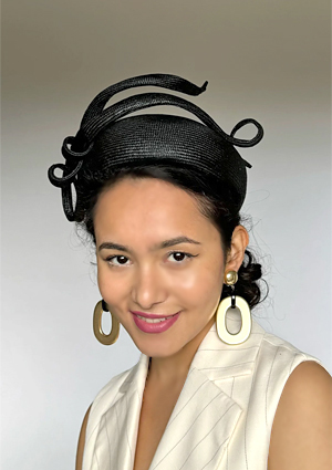 Designer hat Mansfield Pillbox by Louise Macdonald Milliner (Melbourne, Australia)