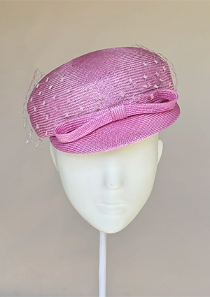 Designer hat Orchid Cap by Louise Macdonald Milliner (Melbourne, Australia)