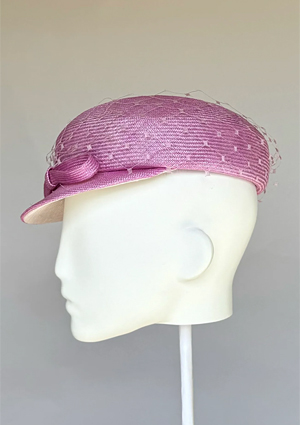 Designer hat Orchid Cap by Louise Macdonald Milliner (Melbourne, Australia)