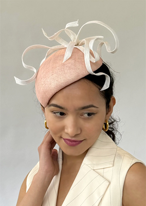 Designer hat Peachy Clichy by Louise Macdonald Milliner (Melbourne, Australia)