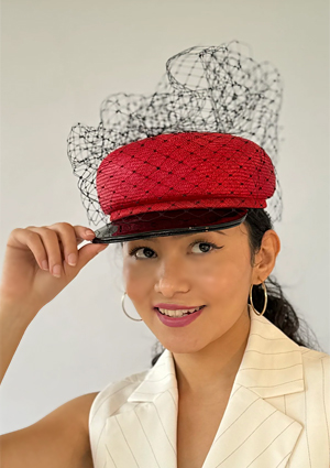 Designer hat The Sydney Cap by Louise Macdonald Milliner (Melbourne, Australia)