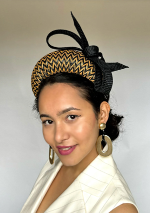 Designer hat Windsor Bow by Louise Macdonald Milliner (Melbourne, Australia)