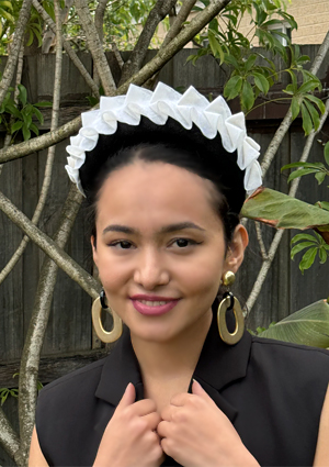 Designer hat Zig Me Zag Headband by Louise Macdonald Milliner (Melbourne, Australia)