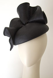 Designer hat Purdy Beret black by Louise Macdonald Milliner (Melbourne, Australia)