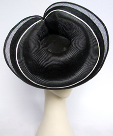 Designer hat Black Encore by Louise Macdonald Milliner (Melbourne, Australia)