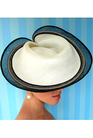 Designer hat Cream Encore by Louise Macdonald Milliner (Melbourne, Australia)