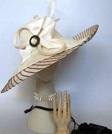 Designer hat Polonaise by Louise Macdonald Milliner (Melbourne, Australia)