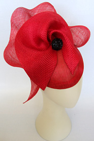 Designer hat Red Sonata by Louise Macdonald Milliner (Melbourne, Australia)