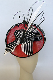 Designer hat Red and White Polka by Louise Macdonald Milliner (Melbourne, Australia)