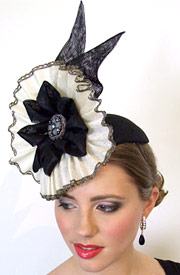 Designer hat Athena by Louise Macdonald Milliner (Melbourne, Australia)