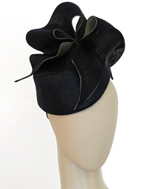 Designer hat Black Amelie by Louise Macdonald Milliner (Melbourne, Australia)