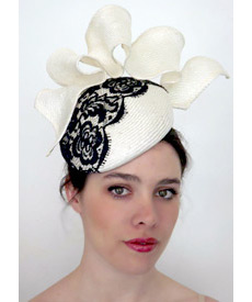 Designer hat Tunica Lace by Louise Macdonald Milliner (Melbourne, Australia)