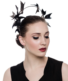 Designer hat Black and Pewter Artemis Headpiece by Louise Macdonald Milliner (Melbourne, Australia)