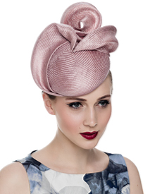 Designer hat Dusty Pink Tina Beret by Louise Macdonald Milliner (Melbourne, Australia)