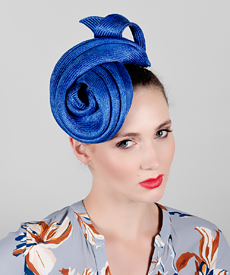 Designer hat Blue Jupiter by Louise Macdonald Milliner (Melbourne, Australia)