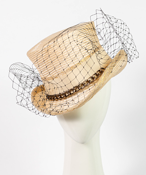 Designer hat Giddy Up Riding Hat in Natural by Louise Macdonald Milliner (Melbourne, Australia)