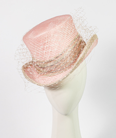 Designer hat Giddy Up Riding Hat in Pink by Louise Macdonald Milliner (Melbourne, Australia)