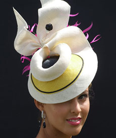 Melbourne milliner Louise Macdonald was a finalist in the Professional Millinery Competition at the Spring Racing Carnival 2009