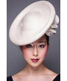 Designer hat Cream Eldorado by Louise Macdonald Milliner (Melbourne, Australia)