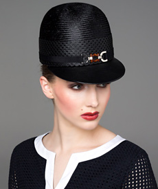 Louise Macdonald Milliner's 2014 collection for Hugo Boss (Melbourne, Australia) - designer hat Black Cap