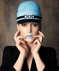 Louise Macdonald Milliner's 2014 collection for Hugo Boss (Melbourne, Australia) - designer hat Pale Blue Cap