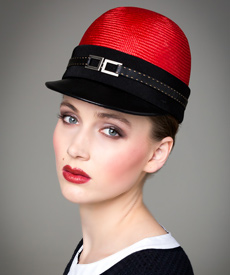 Louise Macdonald Milliner's 2014 collection for Hugo Boss (Melbourne, Australia) - designer hat Red Cap