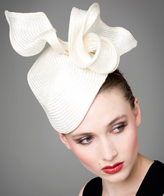 Louise Macdonald Milliner's 2014 collection for Hugo Boss (Melbourne, Australia) - designer hat Cream Corrine