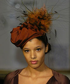 Designer hat Jeannie Turban, by Louise Macdonald Milliner, at the Melbourne Spring Fashion Week Millinery Parade 2007