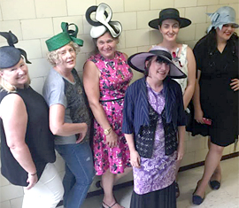 Beginners Millinery Summer School participants made hats from straw, using traditional millinery techniques (January 2018)