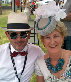 Melbourne milliner Louise Macdonald was a judge of Fashions on the Fields at the Mornington Cup (Mornington Peninsula), hosted by the Melbourne Racing Club
