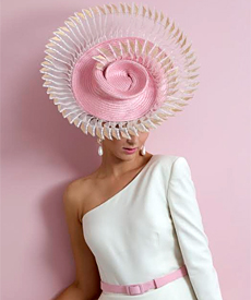 Louise Macdonald Milliner's designer hat was a top 10 finalist in the Professional Millinery Competition at Flemington, Melbourne, in November 2019